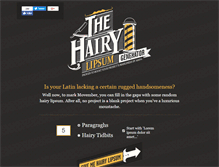 Tablet Screenshot of hairylipsum.com